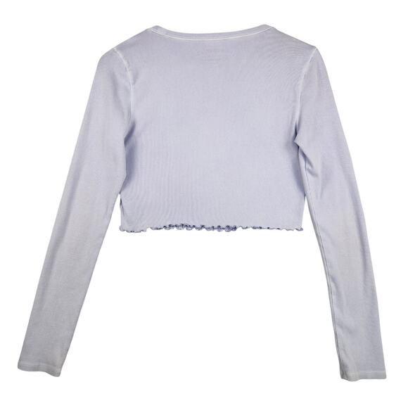 Seriously Soft Aeropostale Baby Dee Top Womens L Lilac Sun Graphic Cropped - Picture 3 of 16